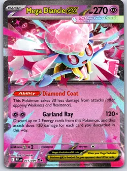 Mega Diancie ex 041/094 Double Rare Phantasmal Flames Pokemon Near Mint - Image 1