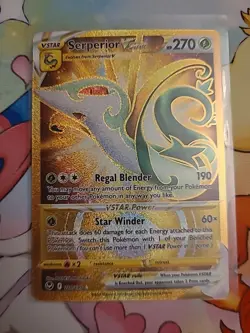 Serperior VSTAR 210/195 NM Gold Secret Rare - Silver Tempest - Pokemon TCG 2022 - Image 1