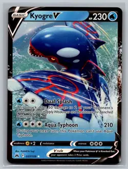 Kyogre V 037/159 Holo V Rare Crown Zenith Pokemon Near Mint - Image 1