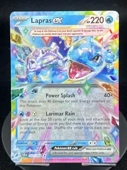 Pokemon TCG Lapras EX 032/142 Stellar Crown Double Rare NM - Image 1