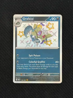 Pokemon TCG Scarlet & Violet Paldean Fates Grafaiai Shiny Holo 190/091 - Image 1