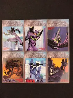 Evangelion Trading Card Bandai Set 6 Rare Good - Image 1