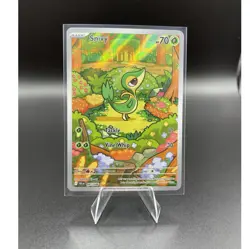 Pokemon Snivy Sv: Black Bolt 087/086 Illustration Rare Holo 70 HP Basic 2025 - Image 1
