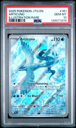 2025 POKEMON JTG EN-JOURNEY TOGETHER ILLUSTRATION RARE #161 ARTICUNO PSA 10 - Image 1