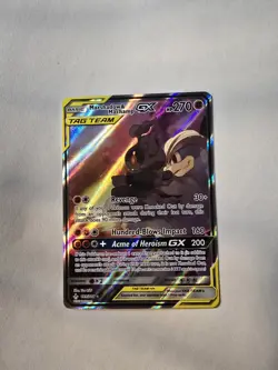 Pokemon Marshadow & Machamp GX Ultra Rare Full Art Holo TAG TEAM 199/214 270 HP - Image 1