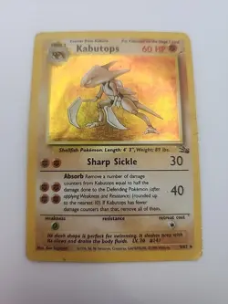 Kabutops Holo 9/62 – 1999 WOTC Fossil Set Pokemon TCG - Image 1