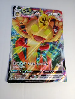 Meowth VMAX SWSH005 JUMBO Oversized Pokemon Card Black Star Promo - Image 1