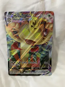 Pokemon Meowth VMAX SWSH005 Black Star Promo Card (Jumbo/Oversized Size) NM - Image 2