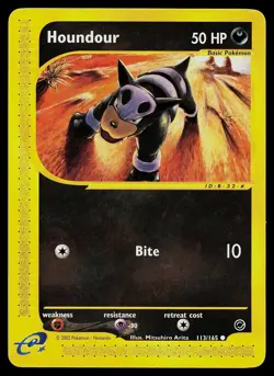 Pokemon Card - Houndour Expedition Base Set 113/165 Common - Image 1