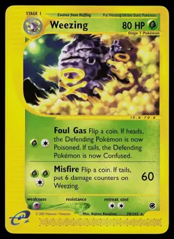 Pokemon Card - Weezing Expedition Base Set 70/165 Rare - Image 1
