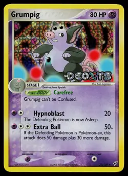 Pokemon Card - Grumpig Deoxys 32/107 Reverse Holo Stamped - Image 1