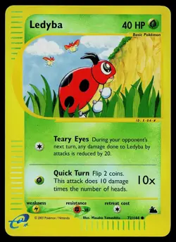 Pokemon Card - Ledyba Skyridge 72/144 Reverse Holo Common - Image 1