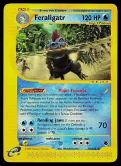 Pokemon Card - Feraligatr Expedition Base Set 47/165 Rare - Image 1