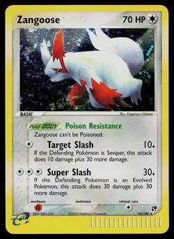Pokemon Card - Zangoose Sandstorm 14/100 Holo Rare - Image 1