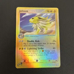 Pokemon TCG Jolteon 6/100 Sandstorm Reverse Holo Card Vintage WOTC Damaged - Image 1