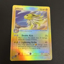 Pokemon TCG Jolteon 6/100 Sandstorm Reverse Holo Card Vintage WOTC Damaged - Image 5