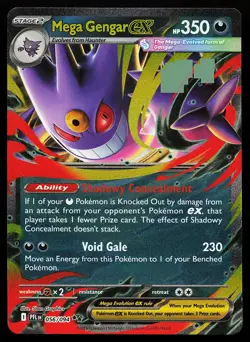 Mega Gengar ex 056/094 Holo Phantasmal Flames Pokemon Card - Image 1