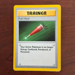 Shadowless Full Heal 82/102 Uncommon Base Set Pokemon Card - Image 1