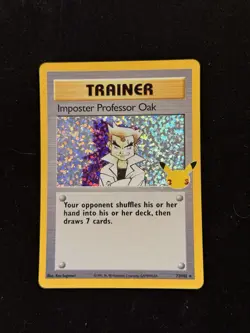 Pokemon Imposter Professor Oak 73/102 Celebrations Holo Trainer Card - Image 1