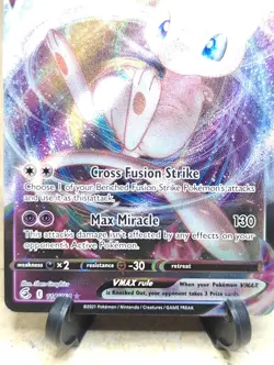 Mew VMAX 114/264 Pokemon TCG Ultra Rare Full Art Holo Fusion Strike Exp - Image 5
