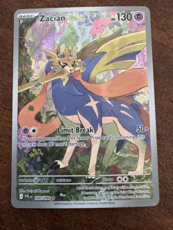 Pokemon TCG Zacian Me02 Phantasmal Flames Illustration Rare Full Art Holo 100/0… - Image 1