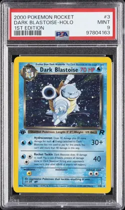 2000 POKEMON ROCKET 1ST EDITION #3 DARK BLASTOISE-HOLO PSA 9 - Image 1