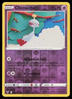 Chimecho #072/185 Reverse Holo 2020 Pokemon Vivid Voltage NM/M - Image 1