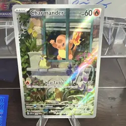Pokemon TCG Charmander SVP 043 Promo Holo Full Art SVP Black Star 60 HP Basic - Image 1