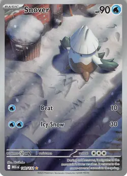 Snover 140/132 Illustration Rare Mega Evolution Pokemon Near Mint - Image 1