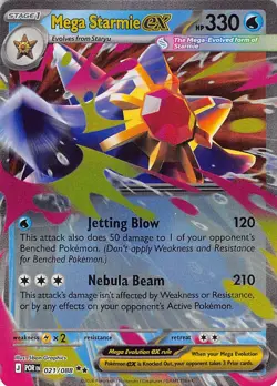 Mega Starmie ex 021/088 Double Rare Perfect Order Pokemon Near Mint - Image 1