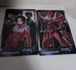 Gundam SEED Wafer Chocolate Asuran Zala 2 Card Set Excellent - Image 1