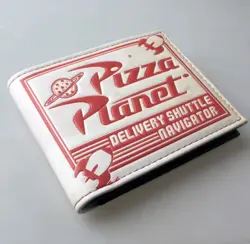 Disney Pixar Toy Story Pizza Planet Bi-fold Wallet Distressed w Black Interior - Image 2