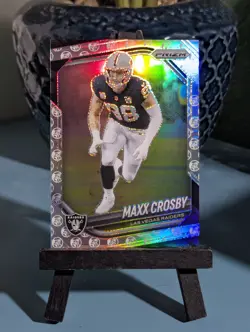 2025 Panini Prizm Maxx Crosby White Knight SSP Rare #/3 Las Vegas Raiders #195 - Image 1