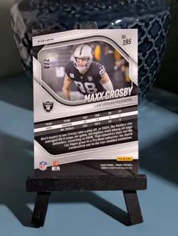 2025 Panini Prizm Maxx Crosby White Knight SSP Rare #/3 Las Vegas Raiders #195 - Image 2