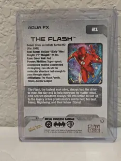 2025 Skybox Metal Universe Batman The Flash Aqua FX #21 - Image 2