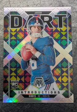Jaxson Dart 2025 Mosaic Introductions Silver Prizm #2 Rookie RC New York Giants - Image 1