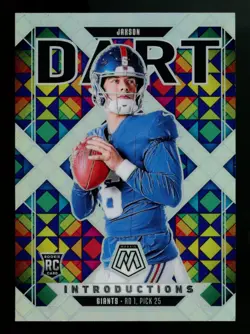 Jaxson Dart 2025 Mosaic Introductions Silver Prizm #2 Rookie RC New York Giants - Image 2