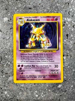 Pokemon TCG Cards Alakazam 1/102 Base Set Holo Rare NM - Image 1