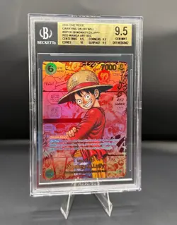 Red Manga Rare Monkey.D.Luffy Eng OP13- 118 BGS 9.5 One Piece Card Gem Mint - Image 1