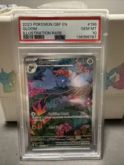 Gloom Obsidian Flames Holo Illustration Rare Pokemon TCG 198/197 PSA 10 - Image 1