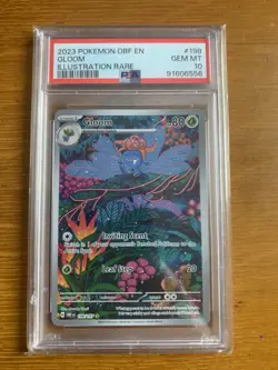 Gloom 198/197 ( PSA 10 ) Pokemon Obsidian Flames Illustration Rare - Image 1