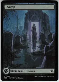 MTG Swamp Foil NM Foundations Magic 286 - Image 1