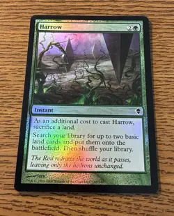 MTG MAGIC The Gathering FOIL Harrow Zendikar Common Instant - Image 1