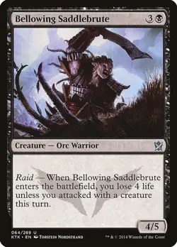 Magic the Gathering MTG Bellowing Saddlebrute Khans of Tarkir KTK 064/269 NM/M - Image 1