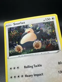Pokemon - 140/202 Snorlax Sword & Shield Cosmos Holo Promo LP Swirl - Image 1