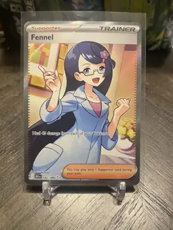 POKEMON TCG Fennel 162/086 SV Black Bolt FULL ART Ultra Rare Trainer NM/M - Image 1