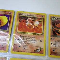Vintage Pokemon Card Lot Team Rocket & Gym Challenge Flareon Growlithe Rapidash - Image 3