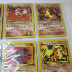 Vintage Pokemon Card Lot Team Rocket & Gym Challenge Flareon Growlithe Rapidash - Image 4