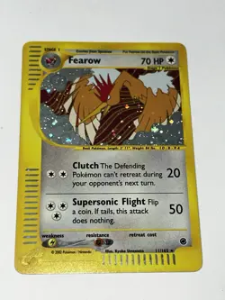 Pokemon TCG Fearow Expedition Base Set Holo Rare 011/165 2002 Vintage - Image 1