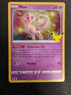 Mew 011/025 Holo Rare Celebrations Pokemon Near Mint - Image 1